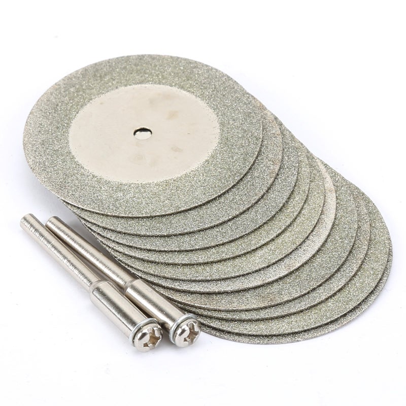 dophee 10pcs Mini Diamond Coated Cutting Off Discs Replacement for Dremel Drill Rotary Tools (40mm) - Image 1